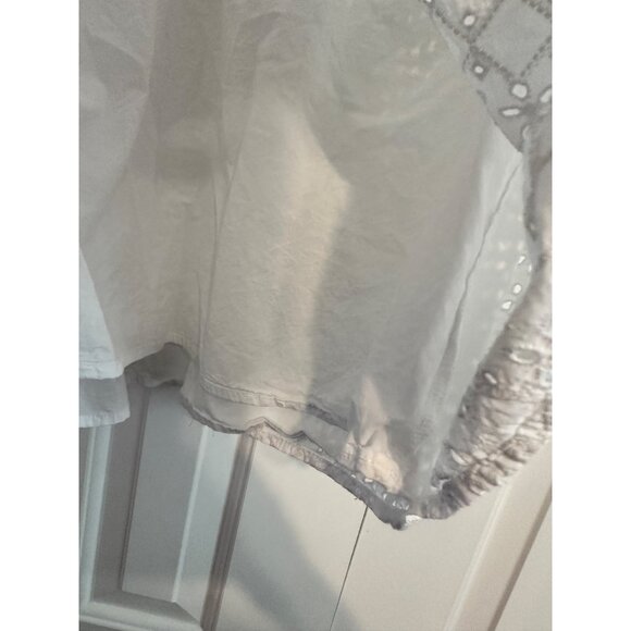 Draper James‎ Ladies V-Neck Puff Short Sleeve Top White Eyelet Size XXL - Picture 7 of 8